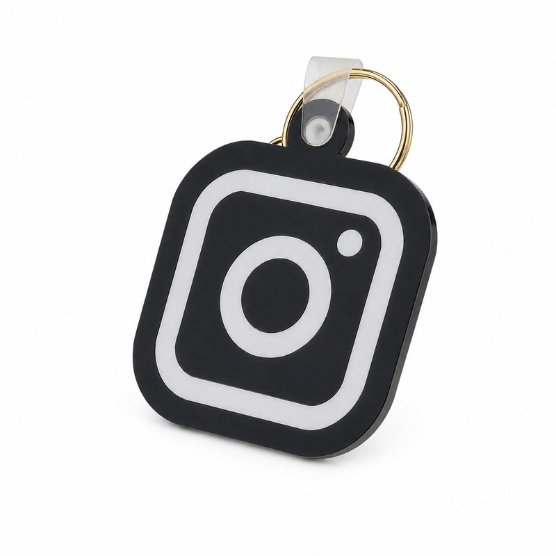 Instagram logo keychain